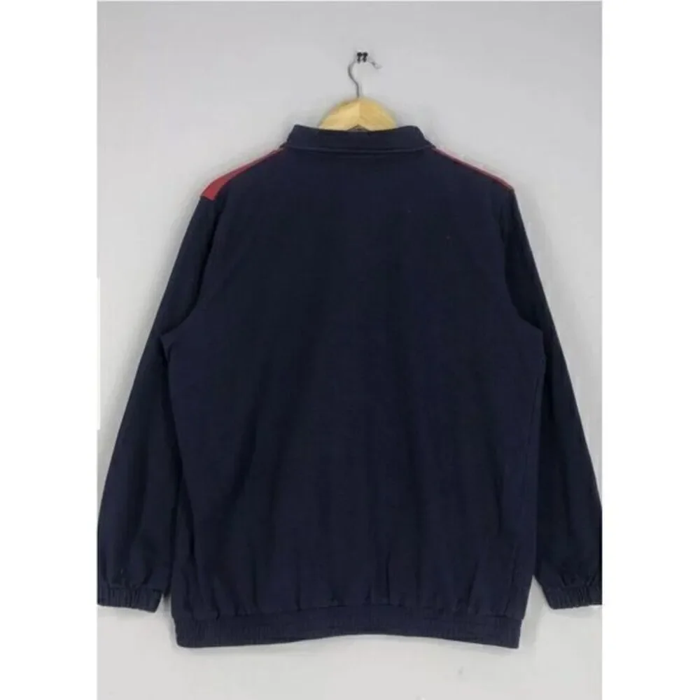 Vintage Bon Worth  Sailing Jacket Womens Lg Red Nautical Color Block Embroidered